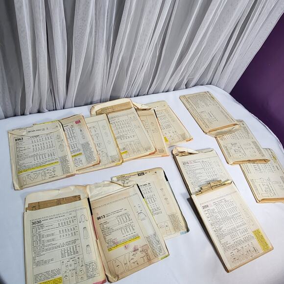 Lot of 34 VTG 1970 Sewing Patterns Mc Call's Simplicity Butterwick Vogue + Box - Picture 4 of 12